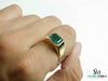 Certified Natural Emerald Cut Zambian Emerald Ring: 18k Solid Gold Solitaire