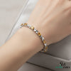 Luxury Oval Citrine & Diamond Twisted Bracelet - Elegant Jewelry Gift