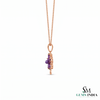 Marquise Amethyst Flower Pendant With Diamond Accents – Jewelry Gift For Her