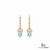 Oval Natural Aquamarine & Diamond Drop Earrings – Gift For Woman