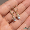 Oval Natural Aquamarine & Diamond Drop Earrings – Gift For Woman