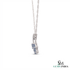 Elegant Triple Oval Cut Aquamarine With Diamond Accent - Dainty Fine Jewelry For Her