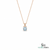 Cushion Cut Aquamarine and Diamond Accent X-Bail Pendant - Anniversary Jewelry Gift