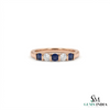 Round Blue Sapphire and Diamond Ring - Sophisticated Fine Jewelry