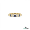 Round Blue Sapphire and Diamond Ring - Sophisticated Fine Jewelry