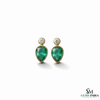 Teardrop Emerald Diamond Stud Drop Earrings – Fine Emerald Jewelry