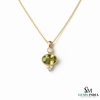Fine Oval Peridot Pendantwith Diamond