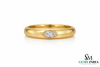 Bezel Set Marquise Lab Diamond Ring - Minimalist Lab Grown Diamond Band