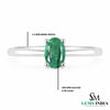 Elegant Oval Emerald Solitaire Ring – 14KMinimal Fine Jewelry