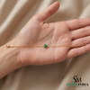 Round Emerald Clover Bracelet in 14k Gold – Dainty Minimalist Chain Bracelet