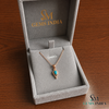 Elegant Turquoise Teardrop Pendant in 14K Gold – Minimalist Statement Jewelry