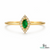 Marquise Cut Green Emerald Halo Ring with Diamond Accents – Vintage Style Fine Jewelry