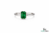 Minimalist Emerald Cut Emerald Gold Ring – Modern Bezel Setting