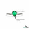 Pear Cut Green Emerald Solitaire Ring – Minimalist Teardrop Gemstone Ring