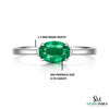 Oval Cut Green Emerald Ring in Gold – Minimalist Natural Gemstone Stackable Ring