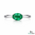Oval Cut Green Emerald Ring in Gold – Minimalist Natural Gemstone Stackable Ring