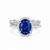 Vintage Style Designer Oval Blue Sapphire Diamond Ring