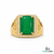 10.50 Carats Natural Emerald Cabochon Sugar Loaf Stone Ring - Valentines Day Men's Gift Ring