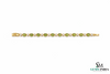Natural Peridot & Diamond Tennis Bracelet - Elegant Green Gemstone Bracelet