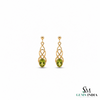 Oval Peridot Infinity Drop Earrings for Women – Elegant Gemstone Jewelry