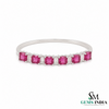 Princess Cut Ruby Ring with Baguette Diamonds - Minimalist Fine Jewelry