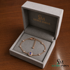 Natural Pear Tanzanite Bracelet with Diamond Halo Fine - Jewelry Gift for Her