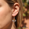 Elegant Oval Citrine and Diamond Drop Earrings - Elegant Evening Jewelry