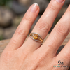 Oval Citrine Diamond Ring In 14K Gold- Classy Engagement Ring