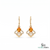 Elegant Oval Citrine and Diamond Drop Earrings - Elegant Evening Jewelry