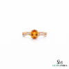 Oval Citrine Diamond Ring In 14K Gold - Vintage Inspired Jewelry for Her