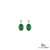 2.50 carat Oval shape Natural Emerald and Diamond Stud Earrings in 14k Gold