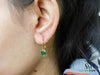 3 carats Emerald cut natural emerald stud earrings Rectangular Gemstone Drops