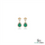 Exquisite Pear Cut Natural Emerald Dangle Earrings with Diamond Halo for Special Occasions