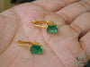 3 carats Emerald cut natural emerald stud earrings Rectangular Gemstone Drops