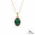 10.40 Carat Natural Emerald Pendant: 14k Gold Cushion Cut Gemstone