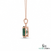 10.40 Carat Natural Emerald Pendant: 14k Gold Cushion Cut Gemstone