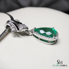 3.50 carat Radiant Teardrop Emerald Pendant Pear Cut Green Gemstone Brilliance