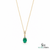 2.80 carat Elegant Oval Emerald and Diamond Pendant may Birthstone Necklace