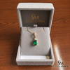 2.80 carat Elegant Oval Emerald and Diamond Pendant may Birthstone Necklace