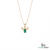 Oval Natural Emerald Angel Pendant in 14K Gold Green Gemstone Fairy Wing May Birthstone Gift for Her