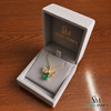Oval Natural Emerald Angel Pendant in 14K Gold Green Gemstone Fairy Wing May Birthstone Gift for Her