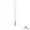 Round Natural Emerald and Diamond Spiral Flower Pendant in 18K Gold