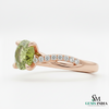 August Birthstone Natural Peridot Infinty Diamond Ring i