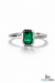 Minimalist Emerald Cut Emerald Gold Ring – Modern Bezel Setting
