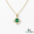 Natural Emerald Octagon Pendant Necklace - Elegant Daily Wear Necklace