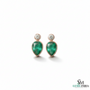 Teardrop Emerald Diamond Stud Drop Earrings – Fine Emerald Jewelry