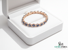 Tennisarmband aus Natur-Smaragden im Ovalschliff und Diamanten in Gold | Tennisarmband aus Natur-Smaragden und Diamanten in Gold | Tennisarmband mit großen Smaragden im Ovalschliff