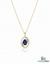 Elegant Blue Tanzanite Diamond Oval Pendant in 14k and 18k Gold