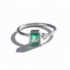 1 Carats Emerald Cut Natural May Birthstone Emerald Solitaire Ring - Women Wedding Gift Ring