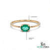 Natural Emerald Solitaire Ring – Oval Cut in 14K Gold